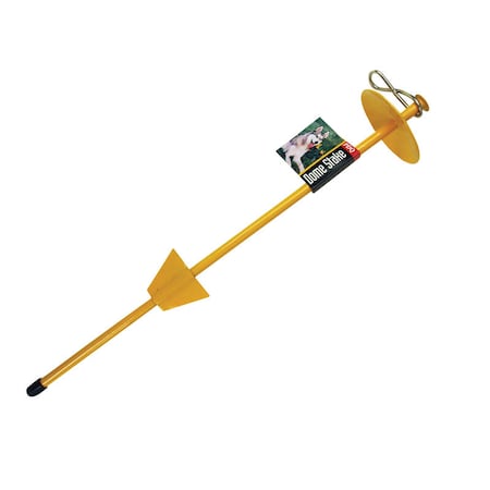 Boss Pet PDQ Boss Pet Yellow Dome Cast Malleable Steel Dog Tie Out Stake Large A01310